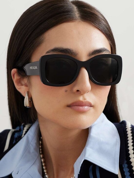 Prada PRA08S 1AB5S0 Black Women Sunglasses Authentic NEW main image 12
